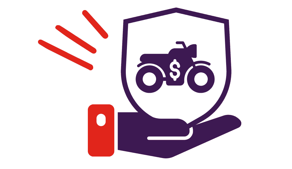 motorcycle in hand
