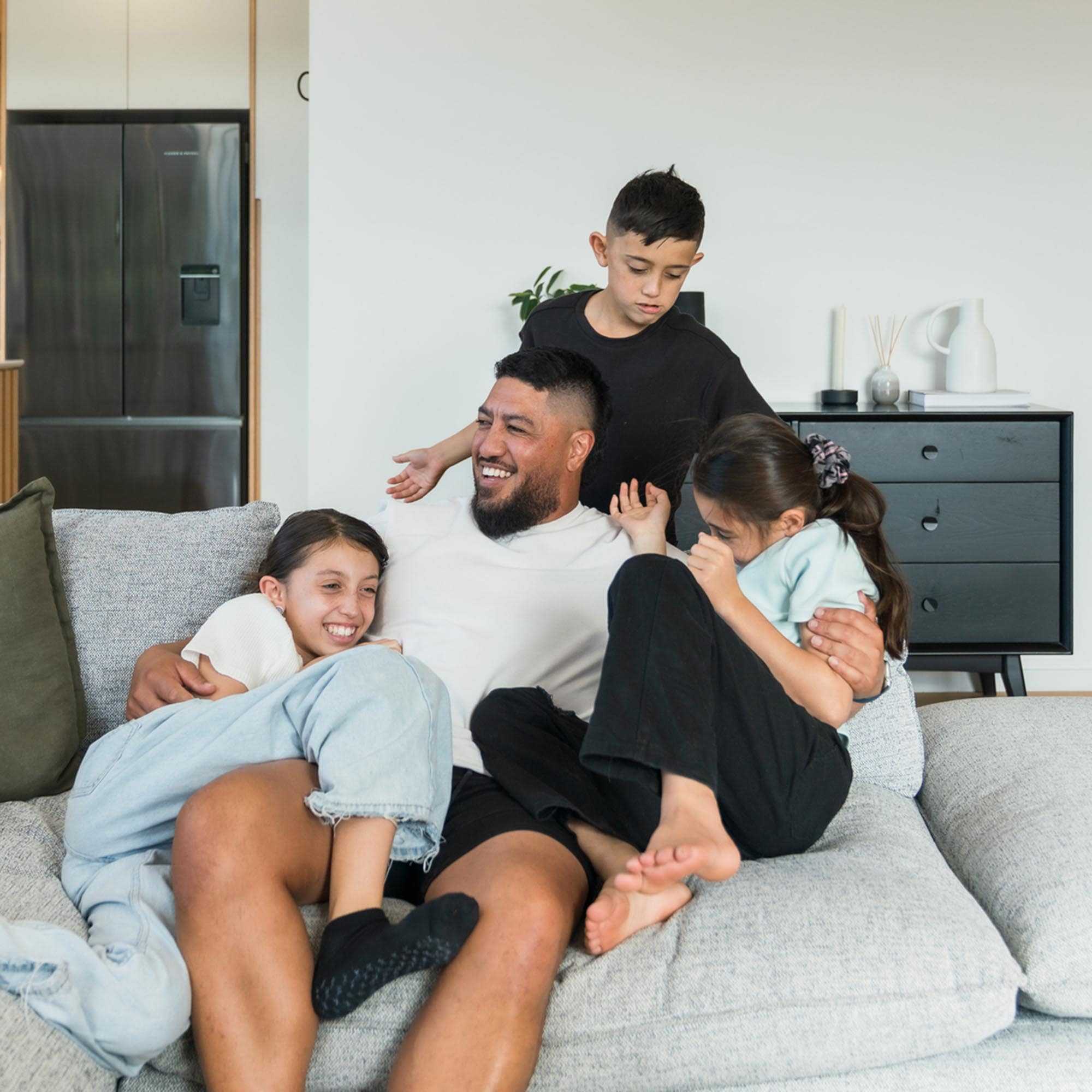 Family on the sofa bed - Sarnia