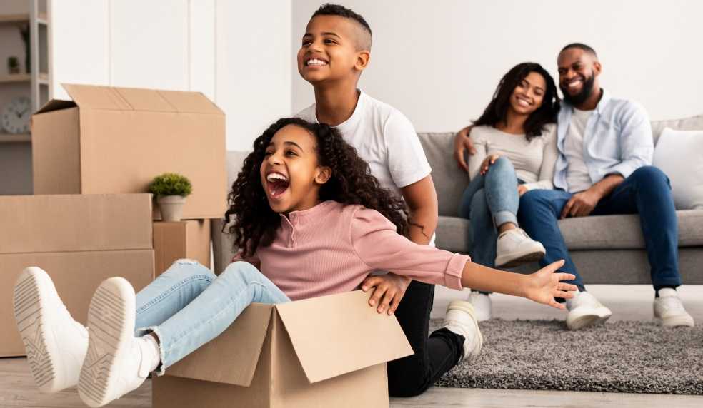 Happy Family in apartment