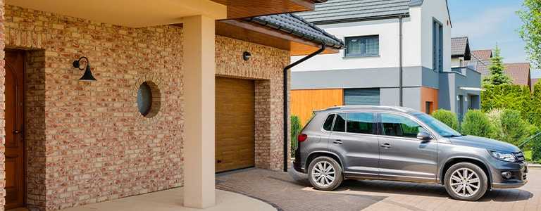 Car parked in driveway