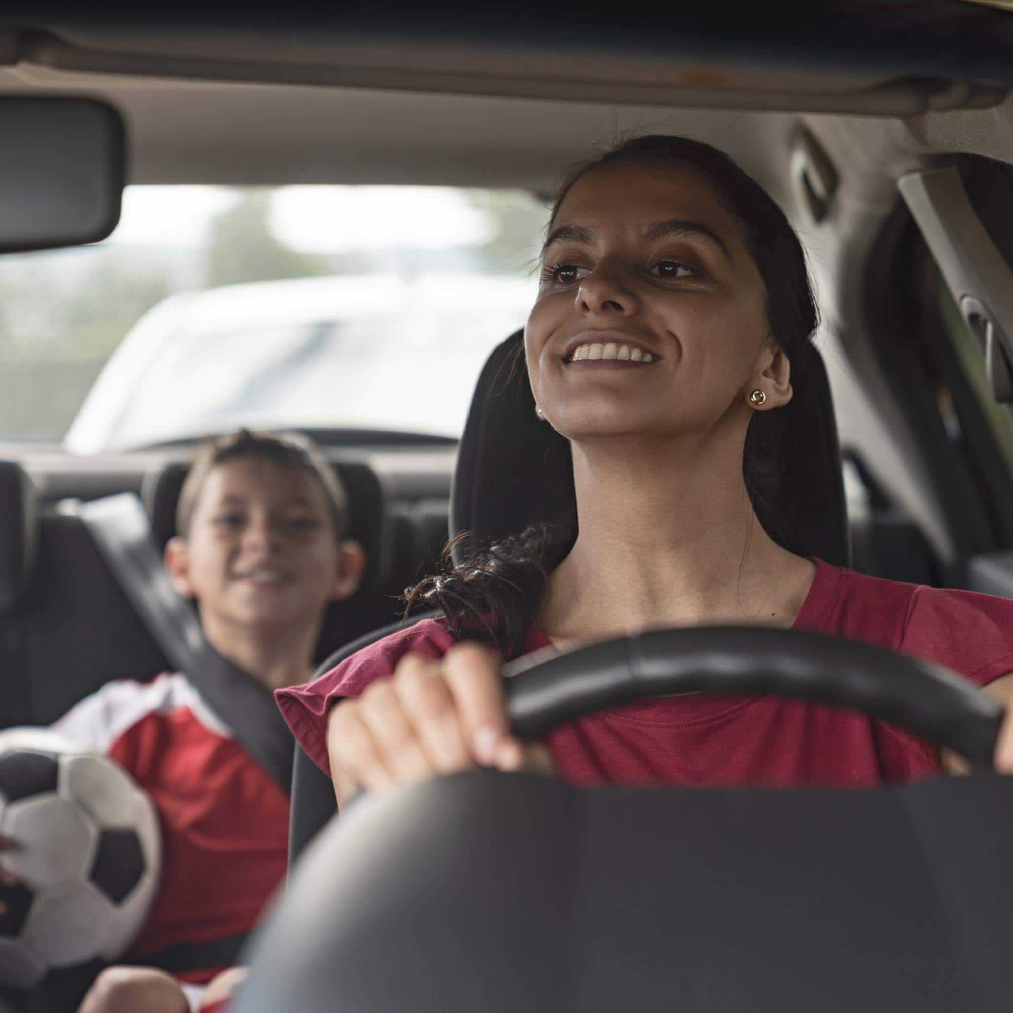 Mother and son in The Car