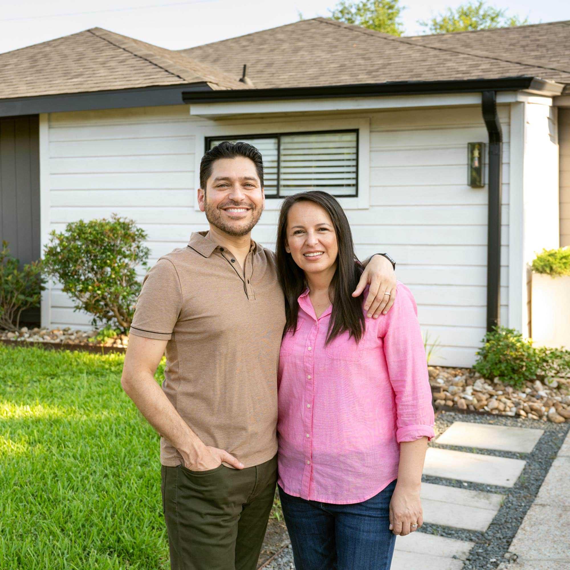 Couple in the Back Yard of the Home - New Brunswick