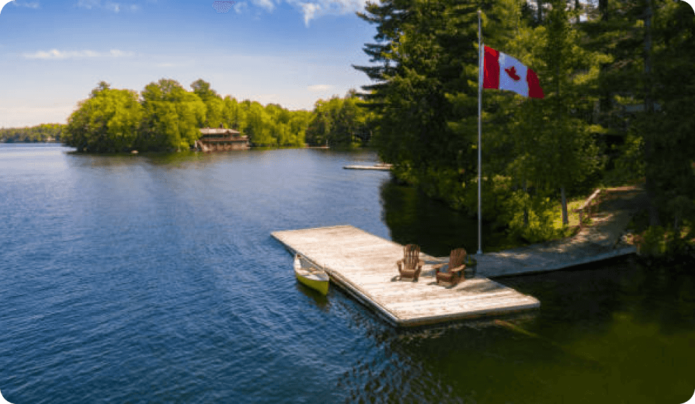 Boat dock on the lake