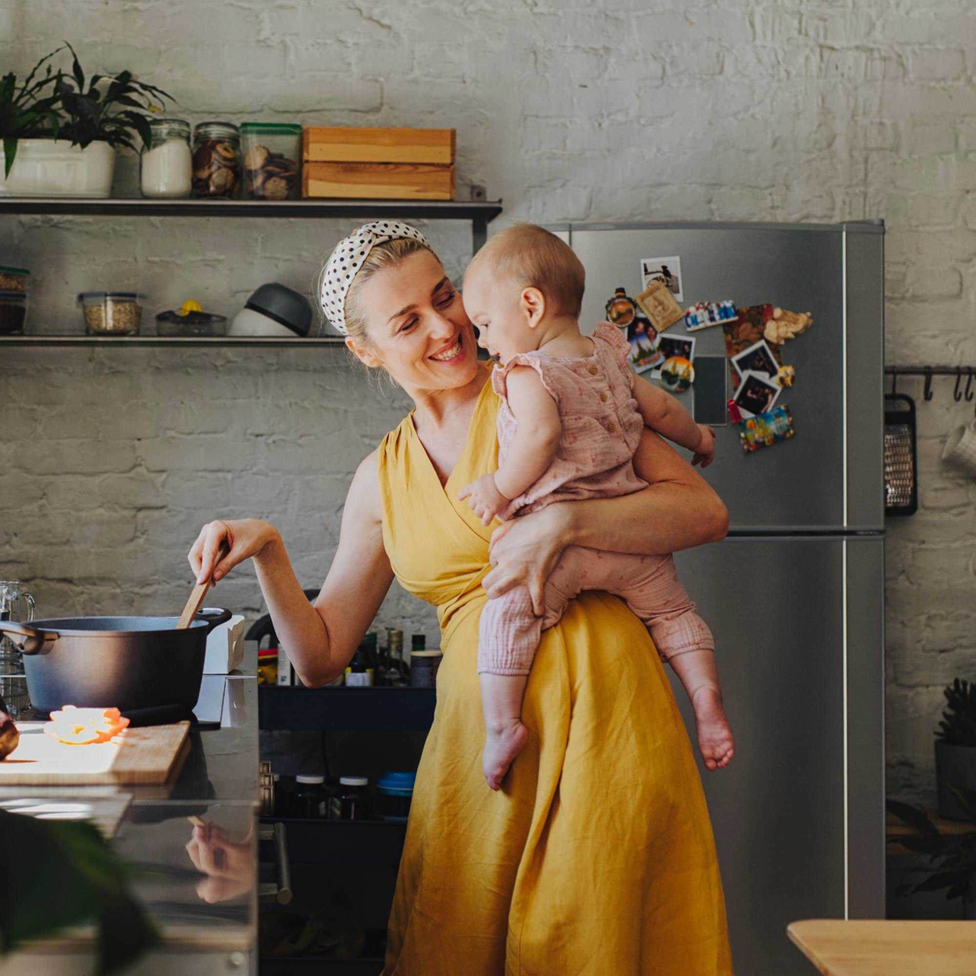 Mother and a Baby in the Kitchen - Moncton