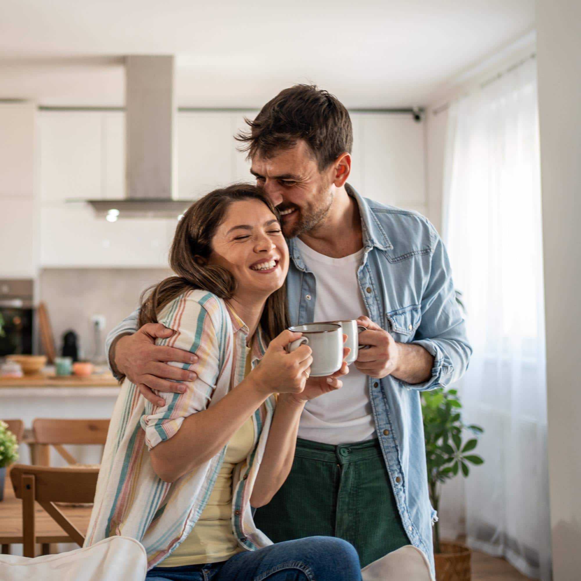 Couple with the Coffee in The Home - Nova Scotia